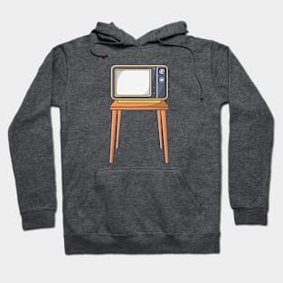 Retro TV on the Table Hoodie